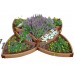 Frame It All Classic Sienna Raised Garden Bed Versailles Sunburst 8’ x 8’ x 16.5” – 2” profile   555359449
